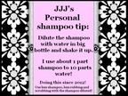 shampoo tip sign
