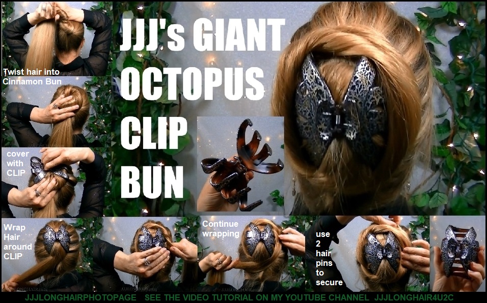 giant octopus clip bun giant octopus clip bun