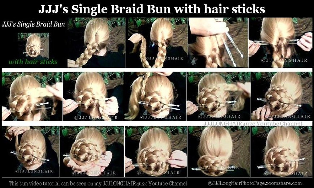 single braid bun single braid bun